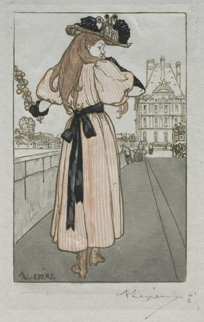 Almanaque de Paris, 1897: Primavera de Auguste Louis Lepère