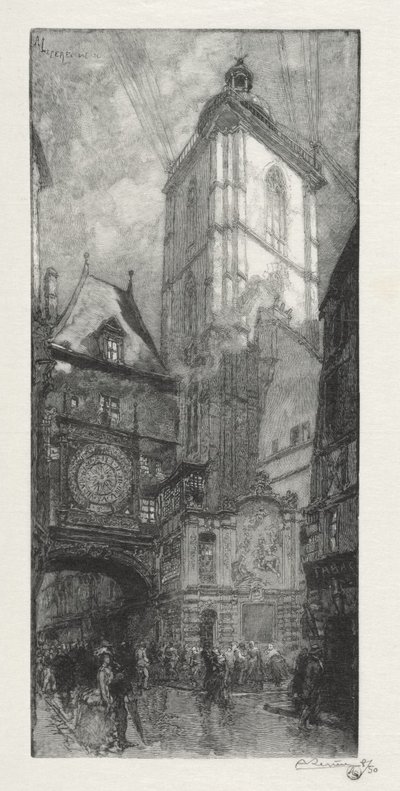 Rouen ilustrado: o grande relógio de Auguste Louis Lepère