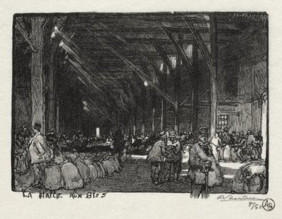 Rouen ilustrado: The Halle aux Blès de Auguste Louis Lepère