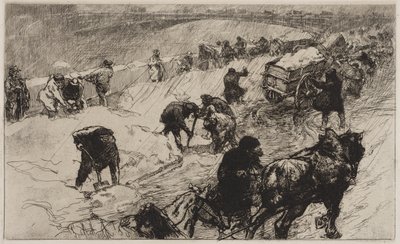 Luta de bolas de neve: Flower Quay de Auguste Louis Lepère
