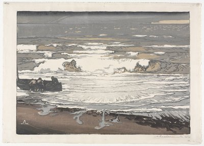 As ondas quebrando, maré de setembro de 1901 de Auguste Louis Lepère