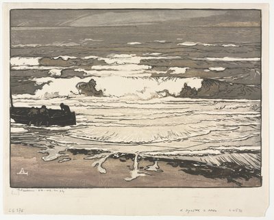 As ondas quebrando, maré de setembro de 1901 de Auguste Louis Lepère