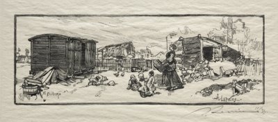 A Casa da Carruagem (Le wagon-logement) de Auguste Louis Lepère