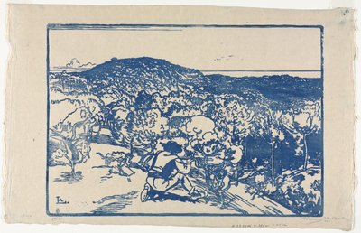 O caçador furtivo, dunas de Saint Jean de Mont de Auguste Louis Lepère