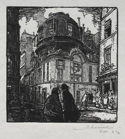 Vista do Hotel Colbert de Auguste Louis Lepère