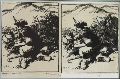 Alpins em emboscada de Auguste Louis Lepère