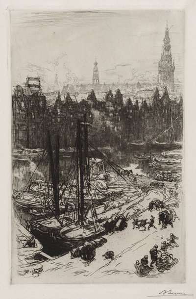 Amsterdã, do Victoria Hotel. de Auguste Louis Lepère