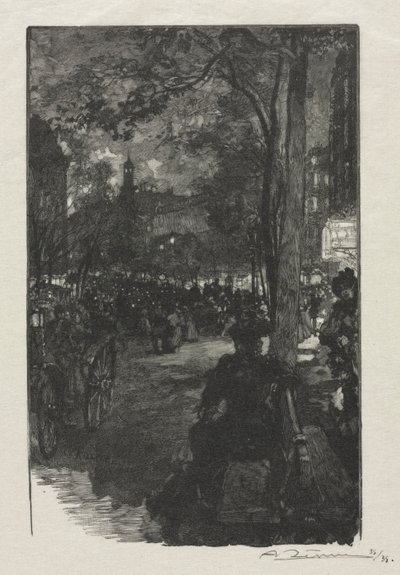Boulevard Montmartre, Noite de Auguste Louis Lepère