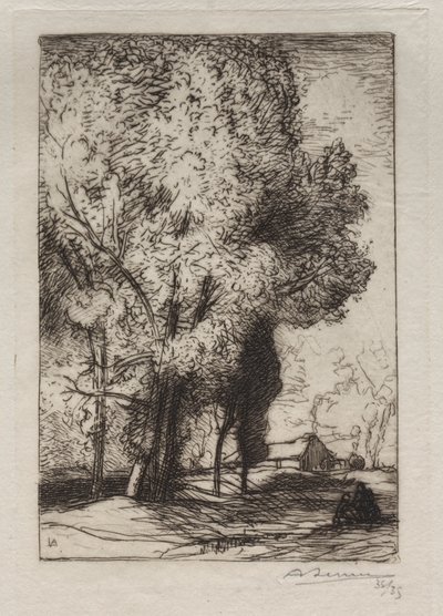 Bourrine nos álamos de Auguste Louis Lepère