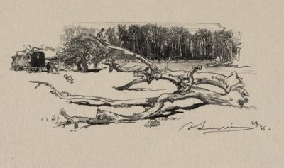 Encruzilhada de Epine, 1887. de Auguste Louis Lepère