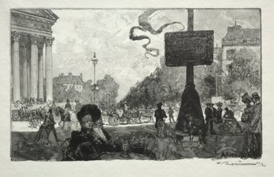 Esquina da Rue Royale, 1890. de Auguste Louis Lepère
