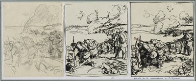 Início da manobra do Marne, 1914. de Auguste Louis Lepère