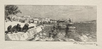 Cais em Bercy. de Auguste Louis Lepère