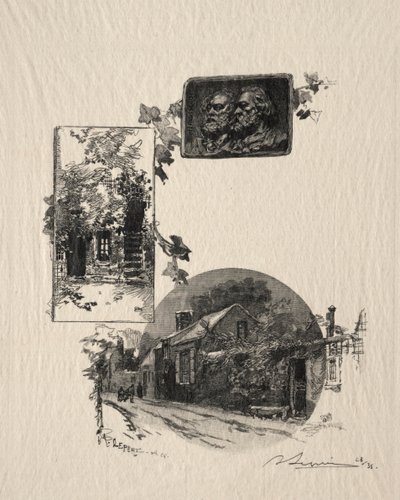 Entrada de Rousseau e Millet House, 1887. de Auguste Louis Lepère