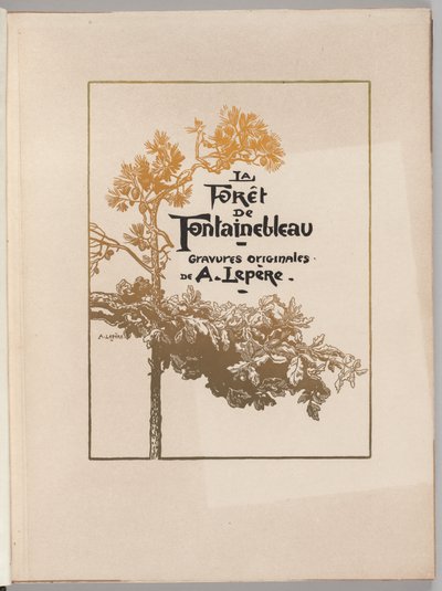 Floresta de Fontainebleau: Capa de Auguste Louis Lepère