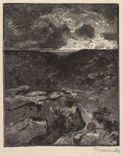 Floresta de Fontainebleau: Vale de Franchard A floresta de Fontainebleau: O vale de Franchard, 1890. de Auguste Louis Lepère