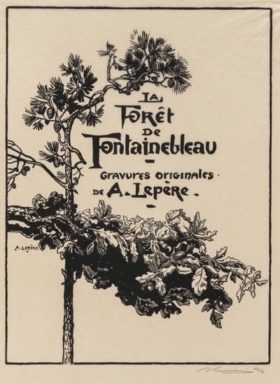 Floresta de Fontainebleau: Frontispiece La Forêt de Fontainebleau: Frontispiece, 1908. de Auguste Louis Lepère