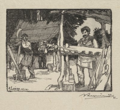 Floresta de Fontainebleau: fabricante de ripas A floresta de Fontainebleau: fabricante de ripas, 189 de Auguste Louis Lepère
