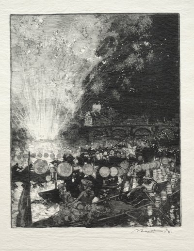 festa veneziana de Auguste Louis Lepère