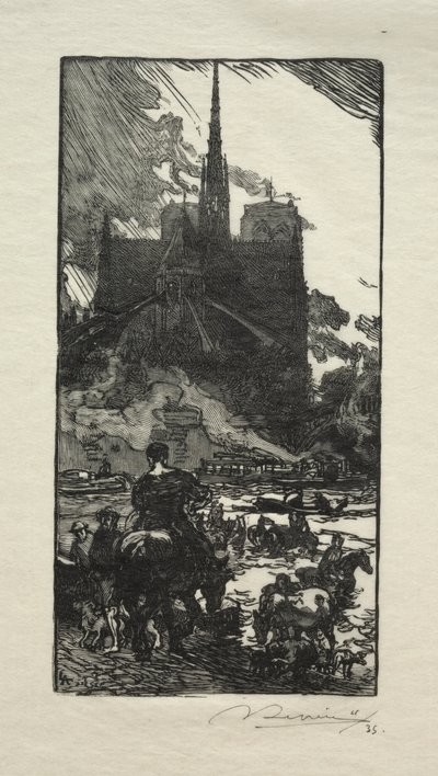 Bebida em St. Louis Point. de Auguste Louis Lepère