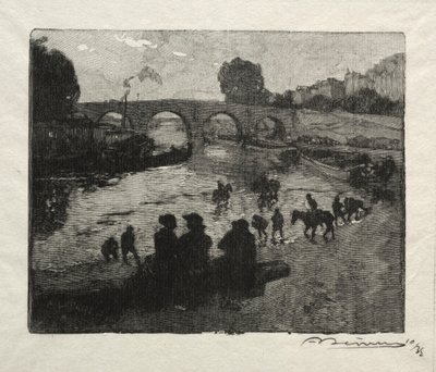 O Watering Place de Pont Marie de Auguste Louis Lepère