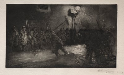 O Chamado dos Varredores da Noite, 1890. de Auguste Louis Lepère
