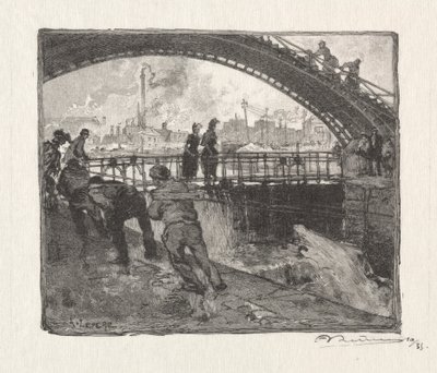 Eclusa do Canal St. Martin de Auguste Louis Lepère