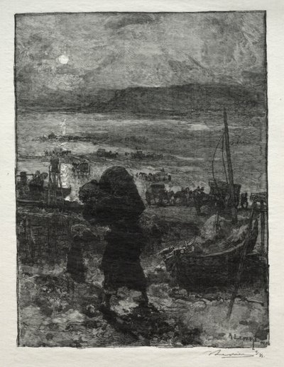 A colheita da areia. de Auguste Louis Lepère