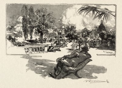 O terraço das artes liberais. de Auguste Louis Lepère