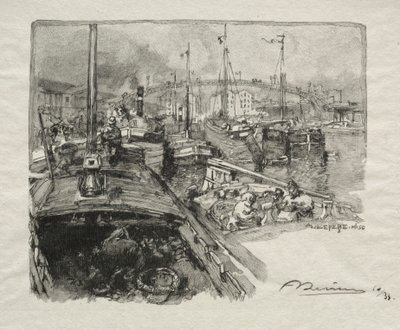 O Bassin de la Villette de Auguste Louis Lepère