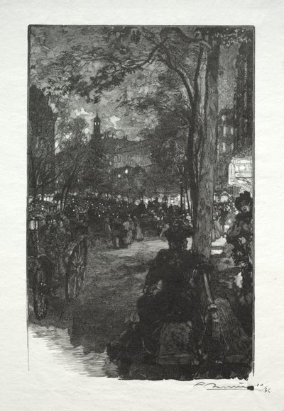Boulevard Montmartre, Noite de Auguste Louis Lepère