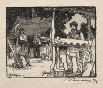 O fabricante das venezianas, 1889. de Auguste Louis Lepère