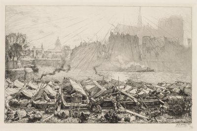O Grande Mercado da Maçã, 1917. de Auguste Louis Lepère