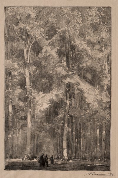 Le Matin, encruzilhada de Forts Marlotte de Auguste Louis Lepère
