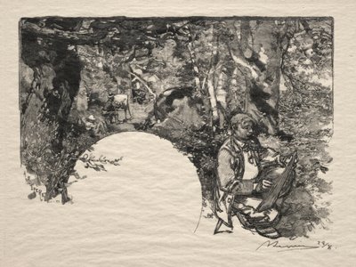 Os pintores, 1890. de Auguste Louis Lepère