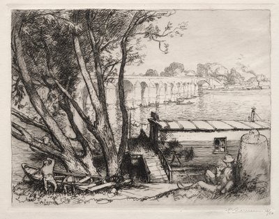 A ponte de Poissy de Auguste Louis Lepère