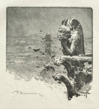 O Stryge de Notre Dame de Auguste Louis Lepère