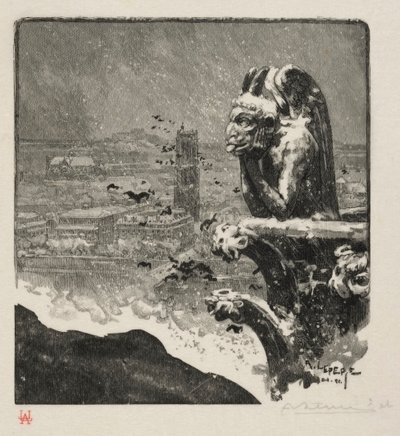 O Stryge de Notre Dame de Auguste Louis Lepère
