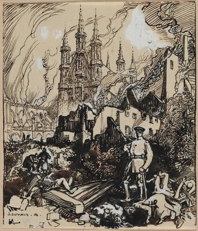 Lovaina, 1914. de Auguste Louis Lepère