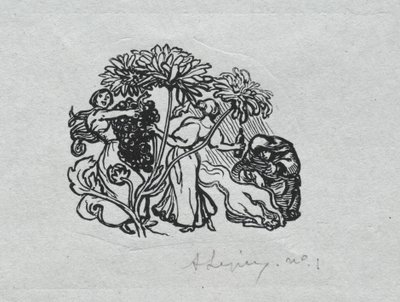 Paris Almanac, 1897: Tail-piece, Outono de Auguste Louis Lepère