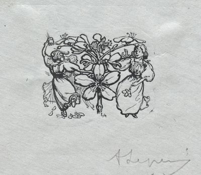 Almanaque de Paris, 1897: Tail-piece, Primavera de Auguste Louis Lepère