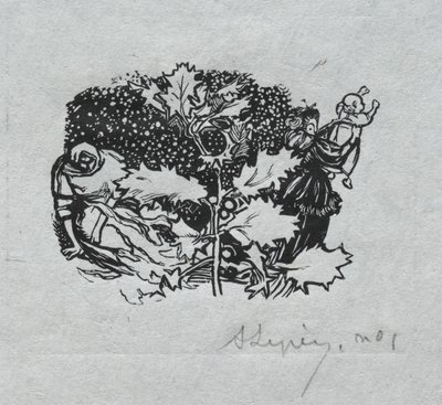 Almanaque de Paris, 1897: Peça de cauda, inverno, 1897. de Auguste Louis Lepère