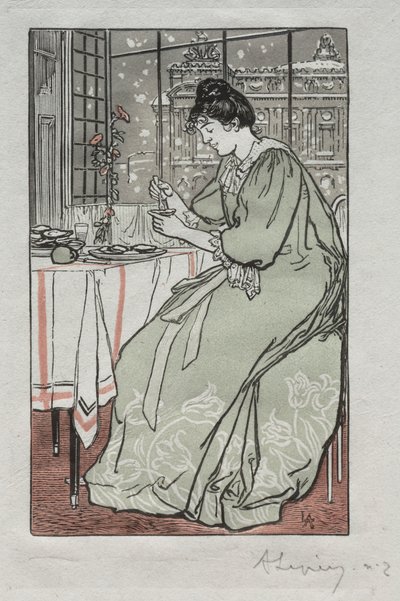 Almanaque de Paris, 1897: Inverno de Auguste Louis Lepère