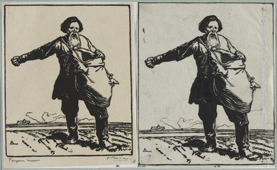 Camponês russo, 1914. de Auguste Louis Lepère