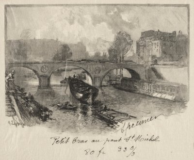 Braço pequeno na Pont St. Michel de Auguste Louis Lepère