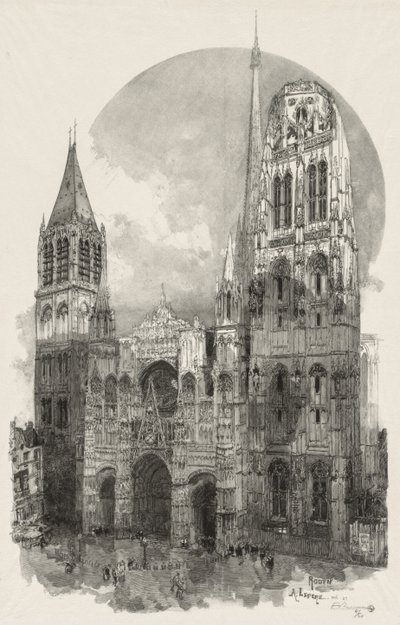Rouen Ilustrado: La Cathedrale de Rouen, 1888. de Auguste Louis Lepère