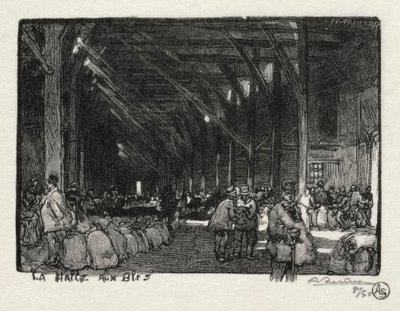 Rouen Illustré: O Halle aux Blès, 1896. de Auguste Louis Lepère