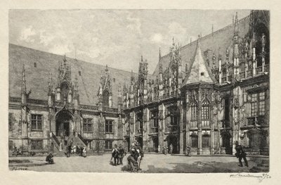 Rouen Illustré: O Palácio da Justiça, 1896. de Auguste Louis Lepère