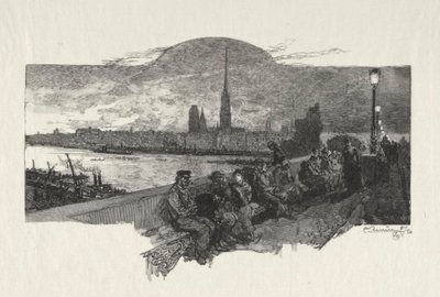 Rouen Ilustrado: Le Pont de Pierres, 1896. de Auguste Louis Lepère