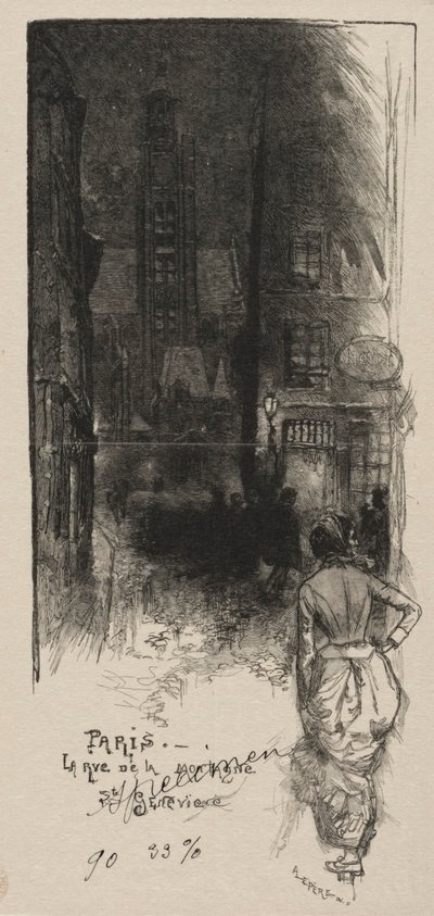 Rue de la Montagne, St. Genevieve de Auguste Louis Lepère